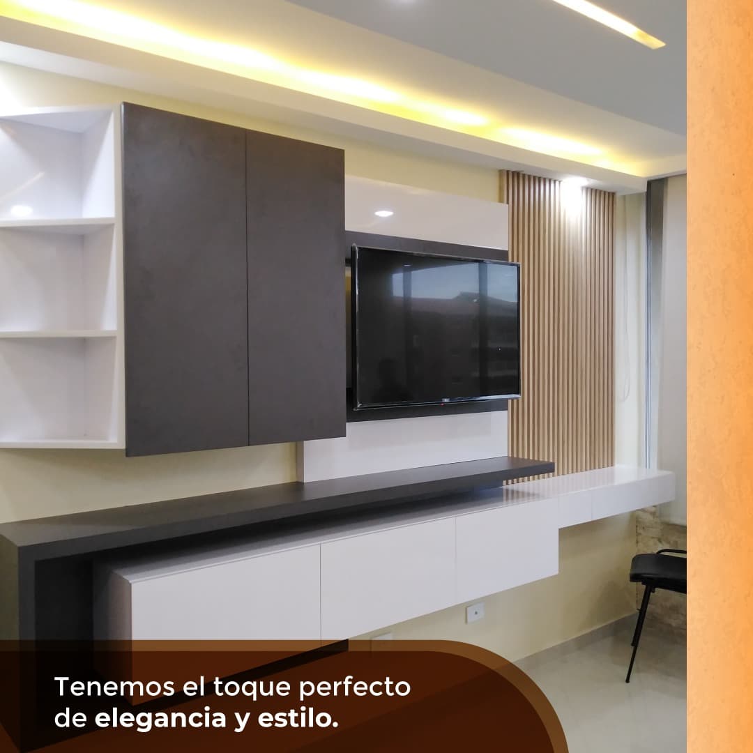Mueble de sala con listones — Apartamento en Caracas